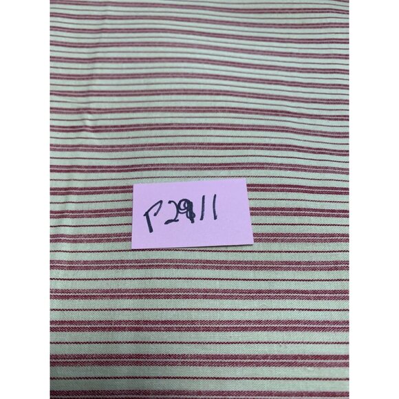 Red & Cream Striped Cotton Fabric 1 yard x 44" Wide - Picture 5 of 11
